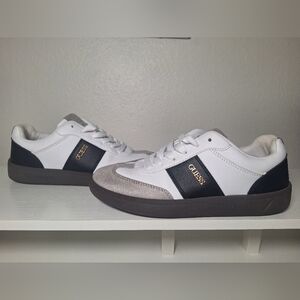 GUESS Women's White and Black Sneakers